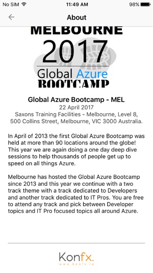 Global Azure Bootcamp MEL(圖3)-速報App