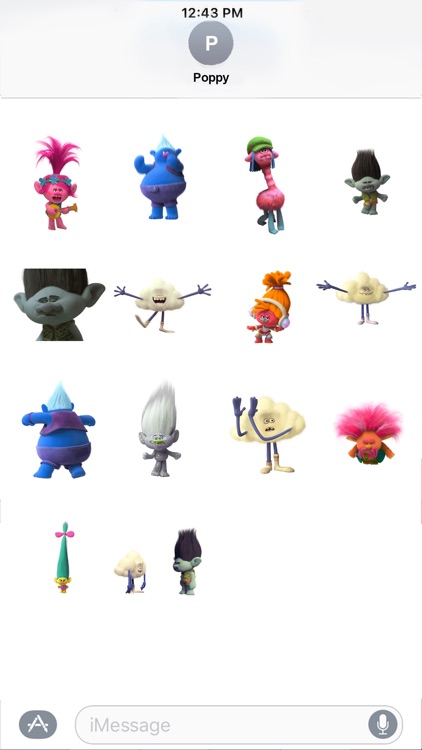 DreamWorks Trolls 3D Animated Stickers