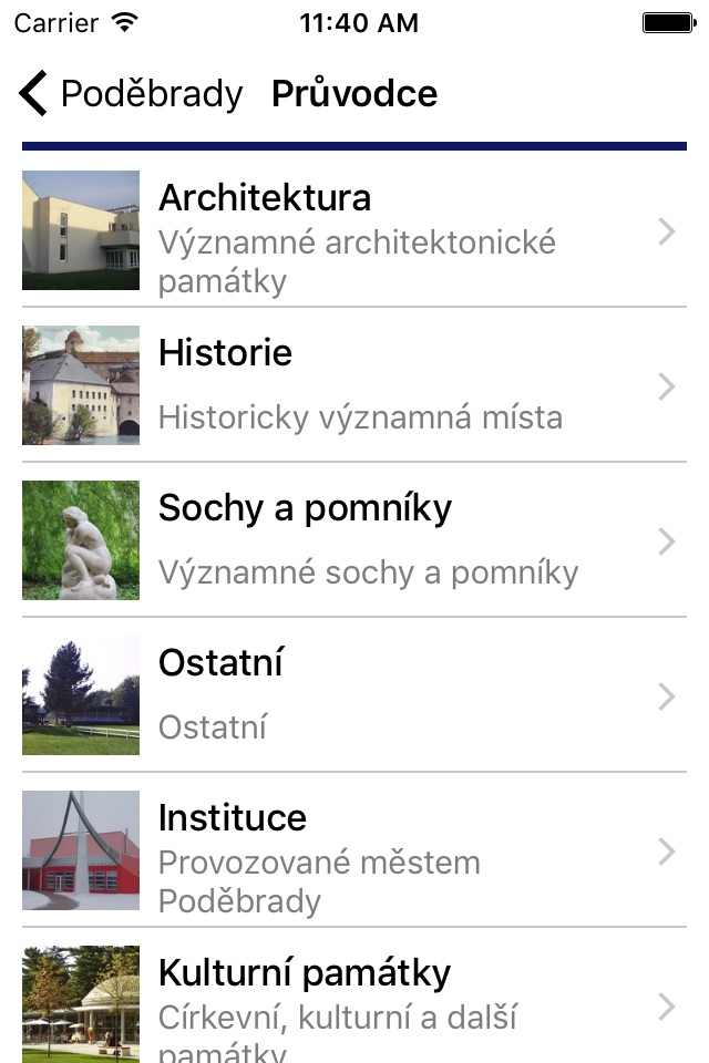 Poděbrady v mobilu screenshot 2