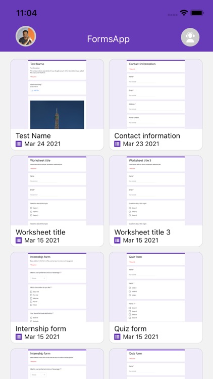 Forms : Manage Google forms