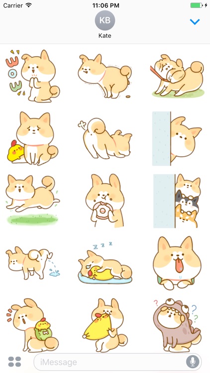 Little Fat Shiba Dog Sticker