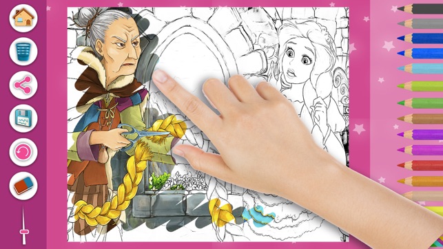 Princess Rapunzel magic kids coloring pages – Pro(圖5)-速報App