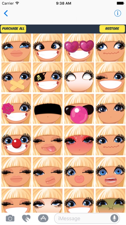 Blonde Girl Emoji Stickers