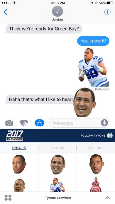 How to cancel & delete Dallas Playoff Emojis + GIFs — by Tyrone Crawford from iphone & ipad 2