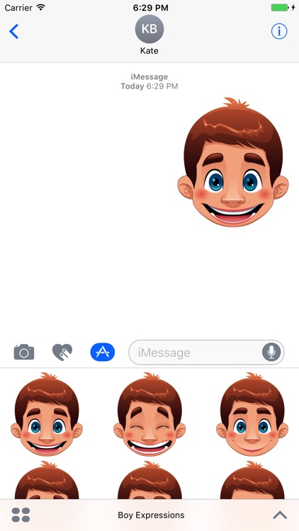 Cute Boy Expressions Sticker Pack