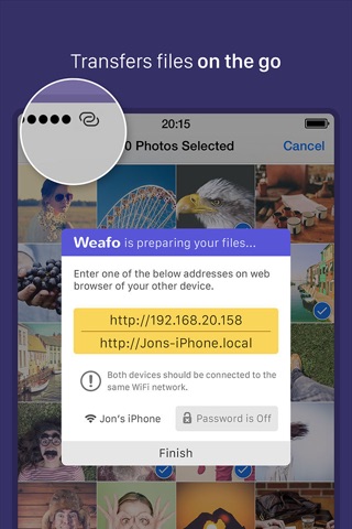 Weafo File Transfer - Share Photo & Video via WiFi screenshot 4