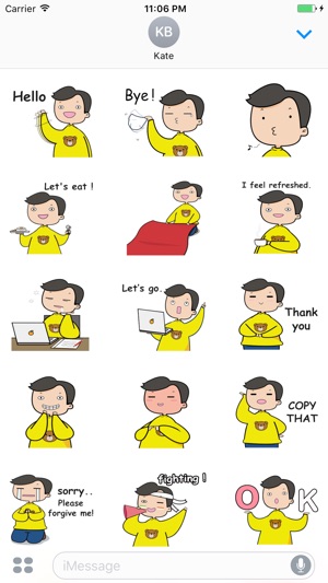 Dmitri The Funny Boy English Stickers