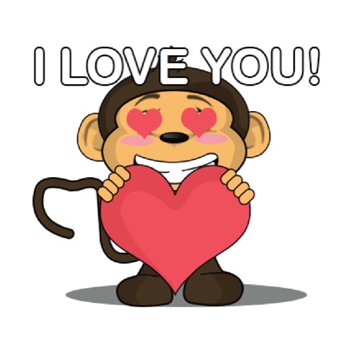 Cute Baby Monkey stickers icon