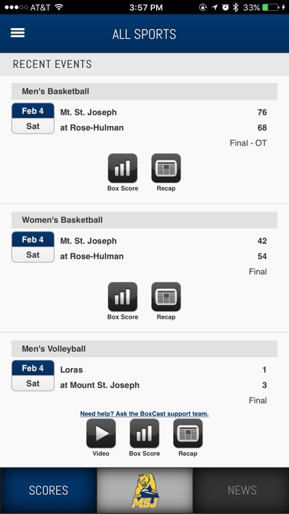 MSJ Sports Front Row By PrestoSports