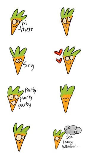 Carrot stickers for iMessage, photo keyboard emoji(圖3)-速報App