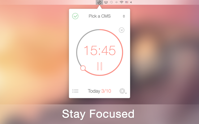 ‎Be Focused Pro: Zrzut ekranu z licznikiem czasu Pomodoro