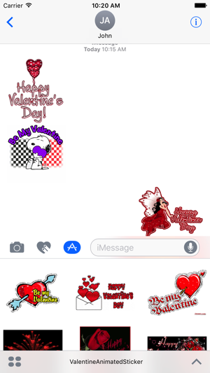 Valentine Animated Sticker for iMessage