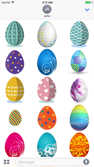 Easter Eggs Sticker for iMessage(圖2)-速報App