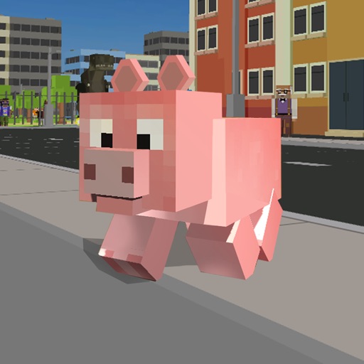 Blocky City Pig Simulator 3D Icon