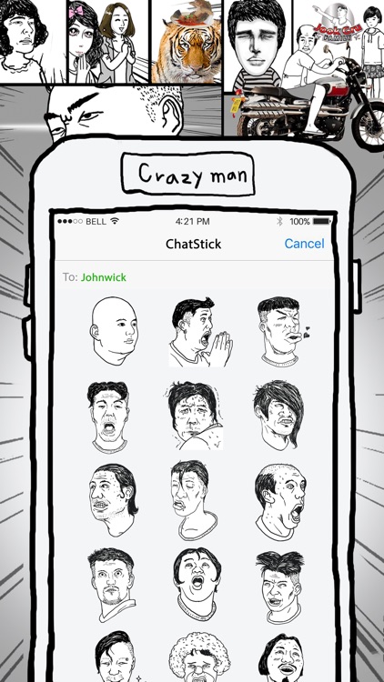 Jookgru Crazyman Stickers for iMessage