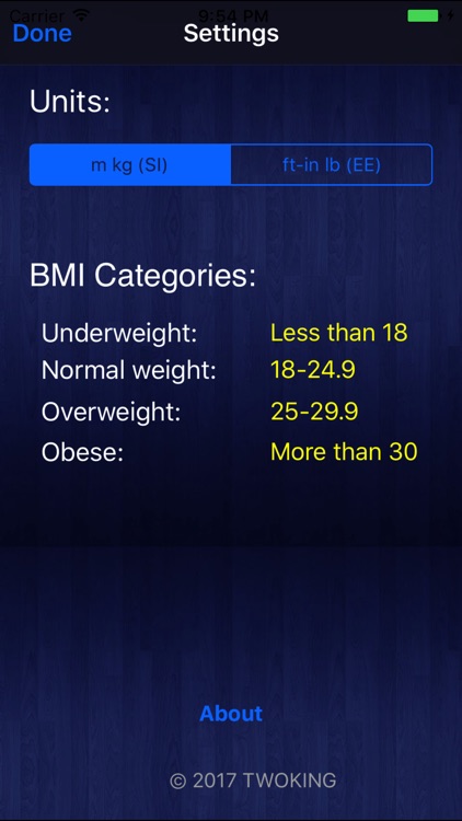 BMI Calculator - Health Information by HONG SONG