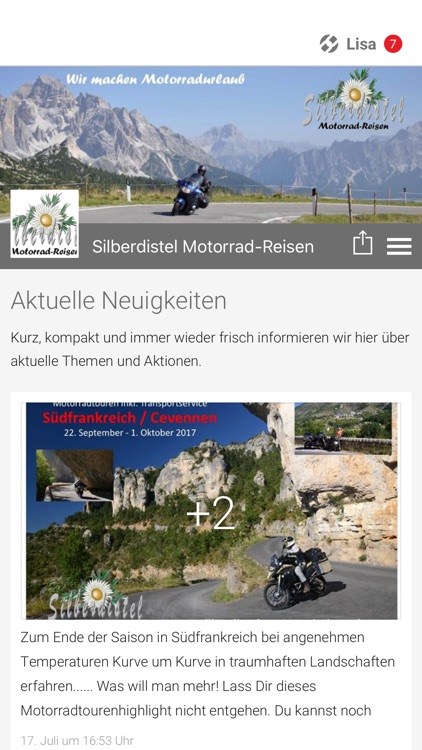 Silberdistel Motorrad-Reisen