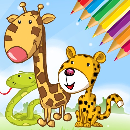 Animals Cute Coloring Book for kids - Drawing game Icon
