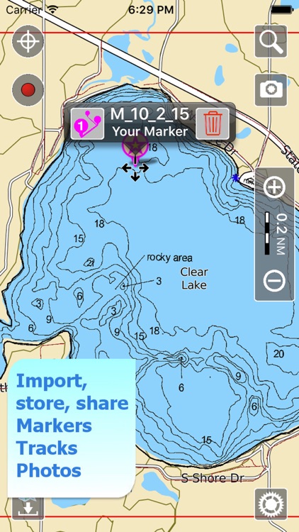 Aqua Map South Dakota SD Lakes - Nautical Charts screenshot-3
