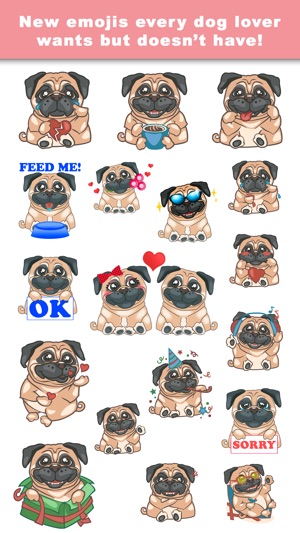 PugLoveMoji - Stickers & Keyboard For Pu