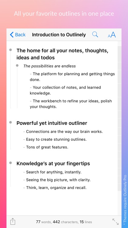 Outlinely - Outliner, beautiful outline & notes