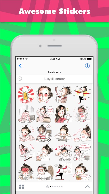 Busy Illustrator stickers by Amstickers