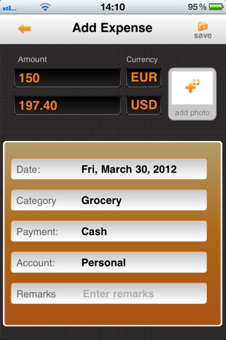 iExpenses - Track and Control your Expenses PRO screenshot 3