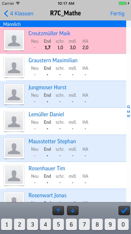 Notenbuch für Lehrkräfte