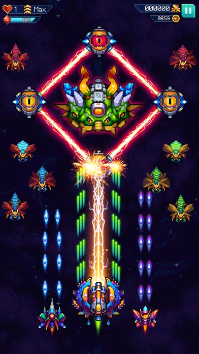 Galaxiga - ギャラガアーケードシューティングのスクリーンショット5 Galaxiga - ギャラガアーケードシューティングのスクリーンショット5