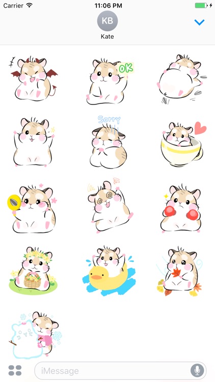 Ratta The Little Funny Hamster Sticker