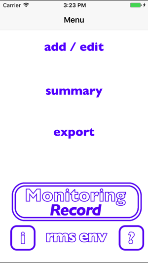 Monitoring Record