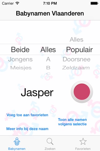 Babynamen Vlaanderen screenshot 2
