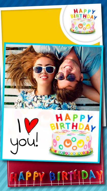 Birthday greeting cards & stickers – Photo editor