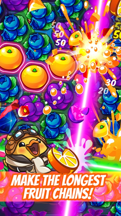 Juicy Gems Fruit Slicing Match-3 Puzzle