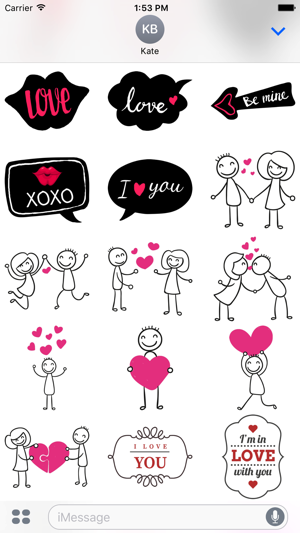 Love Stickers #1 for iMessage(圖4)-速報App