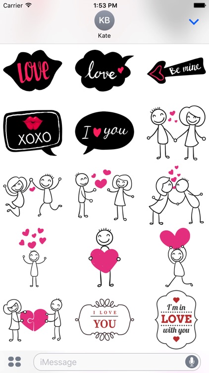 Love Stickers #1 for iMessage screenshot-3