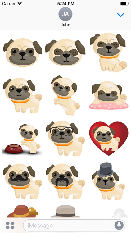 Pug Emoji & Stickers