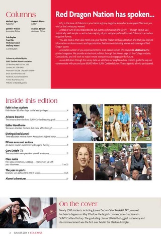 SUNY Cortland Alumni Magazine screenshot 2