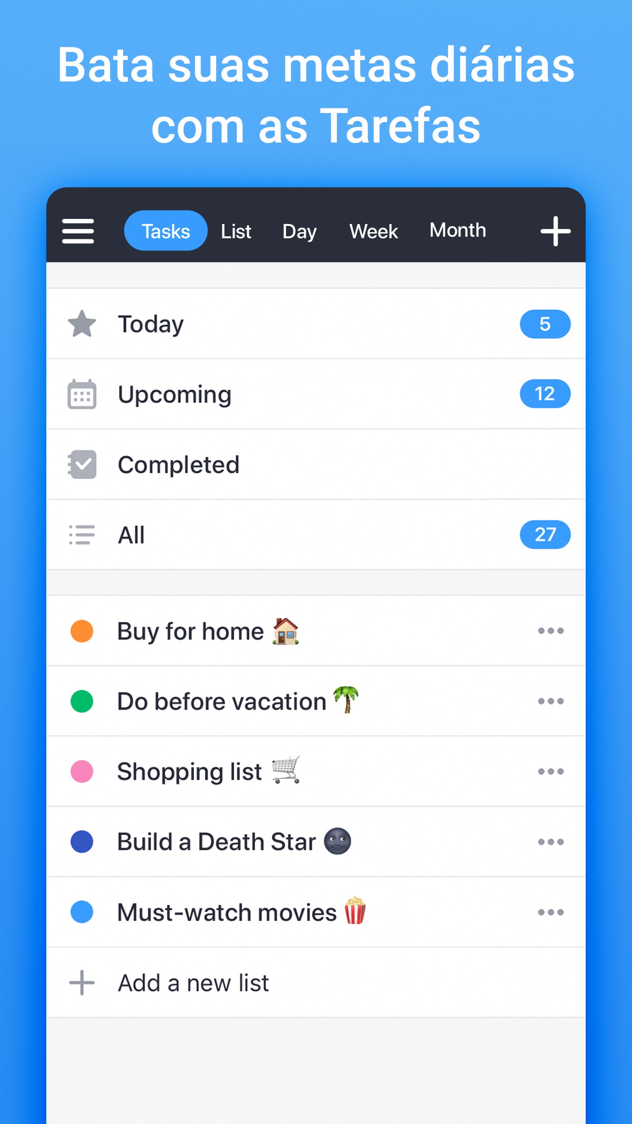 Screenshot do app Calendars: Agenda e Tarefas