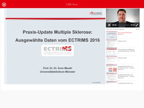 CME Neurologie Meuth ECTRIMS screenshot 3