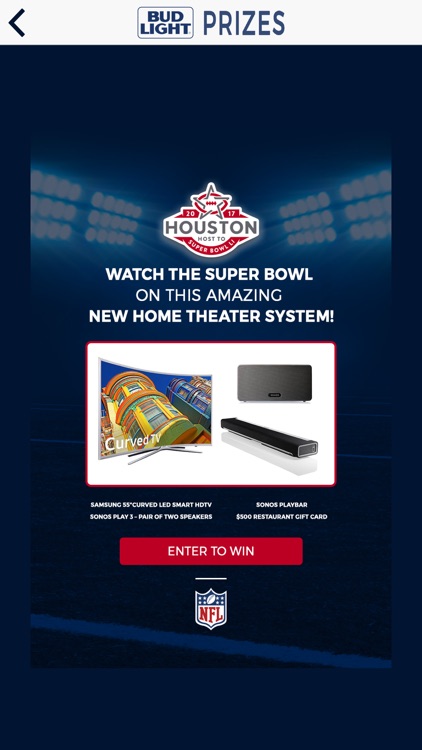 Super Bowl Prizes from Bud Light