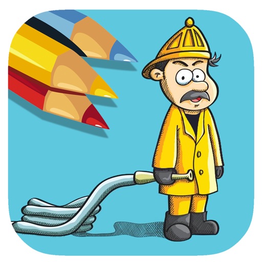 Best Junior Game Firefighter Coloring Page Version Icon