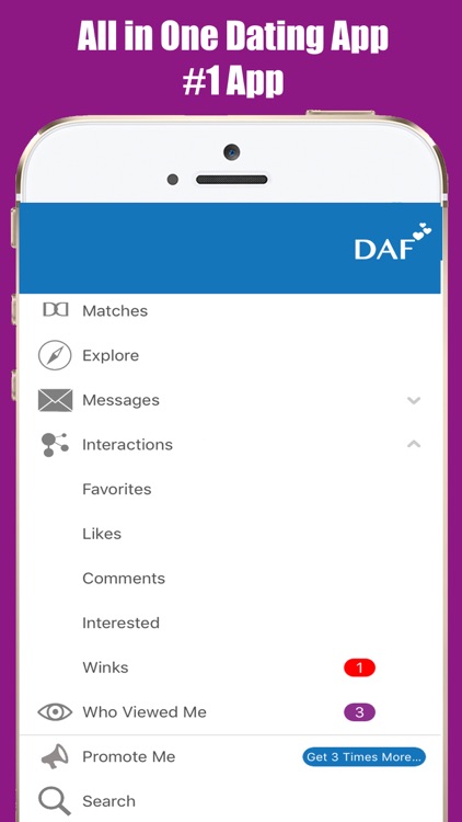 DAF - Dating App for Adults, Flirt & Match Hooked