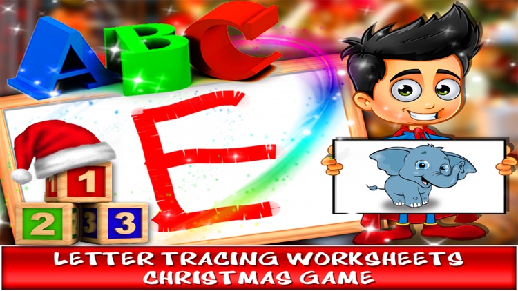 Letter Tracing Worksheets - Christmas Game