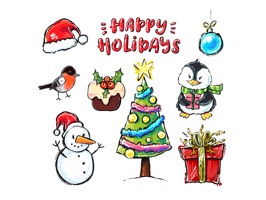 Happy Holidays! Stickers