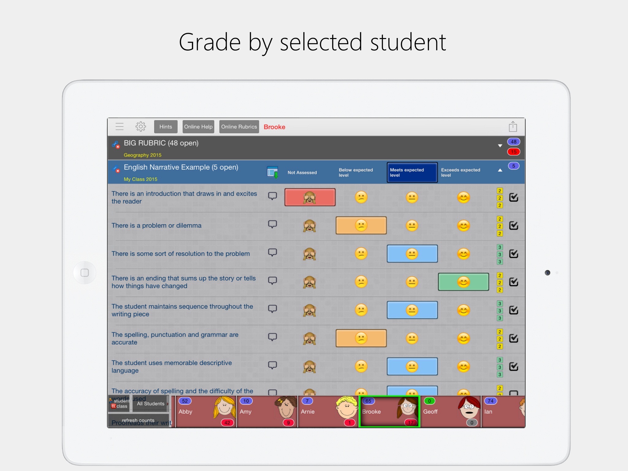 Rubrics screenshot 3