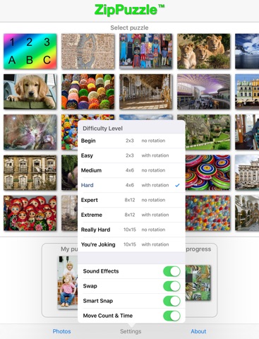 ZipPuzzle - make puzzles from your own pics! screenshot 4