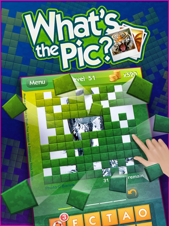 Screenshots of What's the Pic? ~ reveal the hidden object from the photo puzzle and guess what's the word for iPad