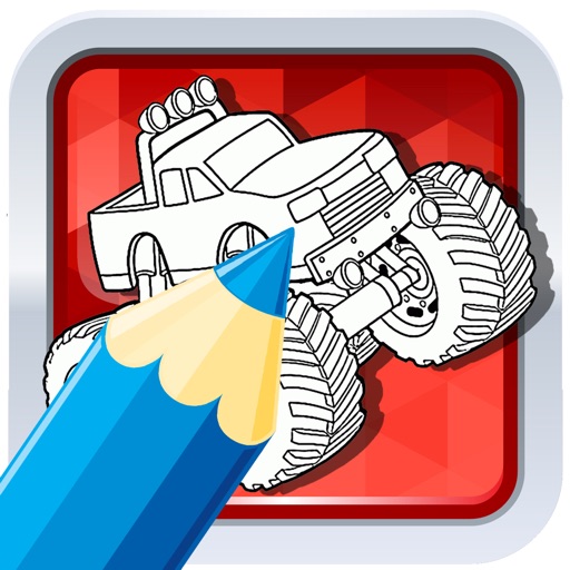 Monster Games Coloring Pages Truck Edition Icon