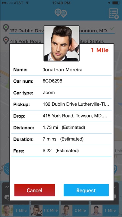 Zoomz - Ride Request and Reservation screenshot 3